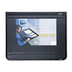 Artistic Logo Pad Desktop Organizer with Clear Overlay, 24 x 19, Black AOP41100S
