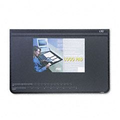 Artistic Logo Pad Desktop Organizer with Clear Overlay, 31 x 20, Black AOP41200S