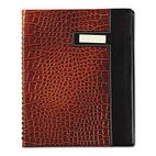 AT-A-GLANCE Designer Monthly Planner, 6-7/8 x 8-3/4, Brown Crocodile, 2012 AAG78120190