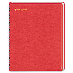 AT-A-GLANCE Fashion Unruled Monthly Planner, 6-7/8 x 8-3/4, Red, 2012 AAG7012413