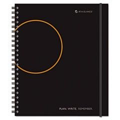 AT-A-GLANCE Planning Notebook With Reference Calendar, Black, 9 1/2" x 11" AAG70620905