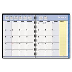 AT-A-GLANCE QuickNotes Recycled Monthly Planner, 6-7/8 x 8-3/4, Black, 2012 AAG760805