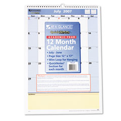 AT-A-GLANCE QuickNotes Recycled Monthly Wall Calendar, 12" x 17", 2011-2012 AAGPM5328
