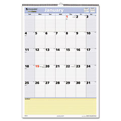AT-A-GLANCE QuickNotes Recycled Wall Calendar, 15 1/2" x 22 3/4", 2012-2013 AAGPM5428