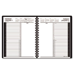 AT-A-GLANCE Recycled 24-Hour Daily Appointment Book, Black, 6 7/8" x 8 3/4", 2012 AAG7082405