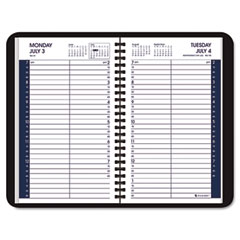 AT-A-GLANCE Recycled Daily Appointment Book, Black, 4 7/8" x 8", 2011-2012 AAG7080705