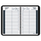 AT-A-GLANCE Recycled Daily Appointment Book, Black, 4 7/8" x 8", 2011-2012 AAG7080705