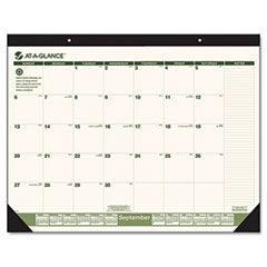 AT-A-GLANCE Recycled Desk Pad, 22" x 17", 2011-2012 AAGSK18G00