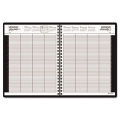 AT-A-GLANCE Recycled Eight-Person Group Daily Appointment Book, Black, 8 1/2" x 11", 2012 AAG7021272