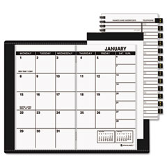 AT-A-GLANCE Recycled Monthly Planner, Unruled, 3-1/2 x 6-1/8, Black, 2012-2013 AAG7006405