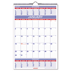 AT-A-GLANCE Recycled Three-Month Calendar, 15 1/2" x 22 3/4", 2012 AAGPM628