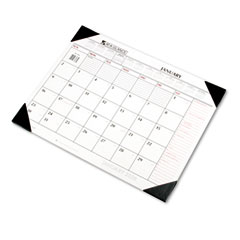 AT-A-GLANCE Recycled Two-Color Desk Pad, Black and Red, 22" x 17", 2012 AAGSK117000