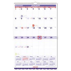 AT-A-GLANCE Recycled Wall Calendar with Additional Features, 12" x 17", 2012 AAGPM2P28