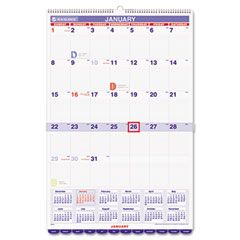 AT-A-GLANCE Recycled Wall Calendar with Additional Features, 15-1/2 x 22-3/4, 2012 AAGPM3P28