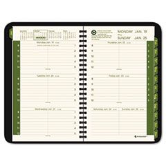 AT-A-GLANCE Recycled Weekly/Monthly Appointment Book, Black, 4 7/8" x 8", 2012 AAG70100G05