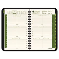 AT-A-GLANCE Recycled Weekly/Monthly Appointment Book, Green, 4 7/8" x 8", 2012 AAG70100G60
