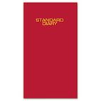 AT-A-GLANCE Standard Diary Recycled Daily Diary, 8 3/16 x 13 7/16, Red AAGSD38173