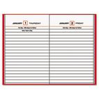 AT-A-GLANCE Standard Diary Recycled Daily Reminder, Red, 4 3/16 x 6 1/2 AAGSD38513