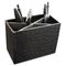 Aurora Products ProFormance Crocodile Embossed Pencil Cup, 5 3/8 x 2 x 4 1/8, Black AUA09015