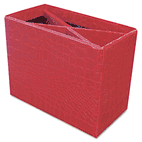Aurora Products ProFormance Crocodile Embossed Pencil Cup, 5 3/8 x 2 x 4 1/8, Red AUA10208