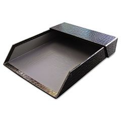 Aurora Products ProFormance Letter Tray, Crocodile Pattern, Black, With Roof AUA09117