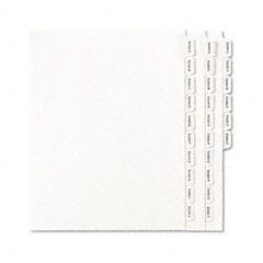 Avery Allstate-Style Legal Index Dividers, 25-Tab, Exhibit A-Z, Letter, White, 26/Pack AVE82105