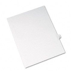 Avery Allstate-Style Legal Side Tab Divider, Title: 18, Letter, White, 25/Pack AVE82216