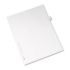 Avery Allstate-Style Legal Side Tab Divider, Title: 43, Letter, White, 25/Pack AVE82241