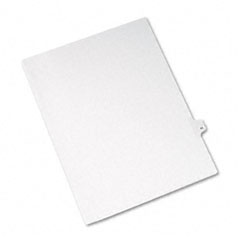 Avery Allstate-Style Legal Side Tab Divider, Title: 44, Letter, White, 25/Pack AVE82242