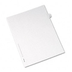 Avery Allstate-Style Legal Side Tab Divider, Title: 45, Letter, White, 25/Pack AVE82243
