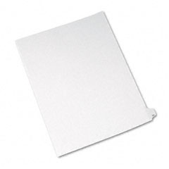 Avery Allstate-Style Legal Side Tab Divider, Title: 50, Letter, White, 25/Pack AVE82248