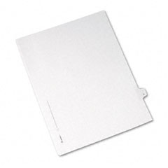 Avery Allstate-Style Legal Side Tab Divider, Title: 6, Letter, White, 25/Pack AVE82204