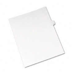 Avery Allstate-Style Legal Side Tab Divider, Title: J, Letter, White, 25/Pack AVE82172