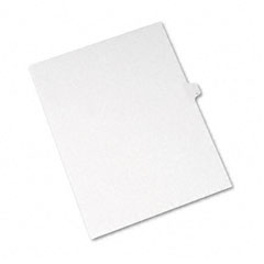 Avery Allstate-Style Legal Side Tab Divider, Title: L, Letter, White, 25/Pack AVE82174