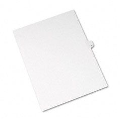 Avery Allstate-Style Legal Side Tab Divider, Title: M, Letter, White, 25/Pack AVE82175