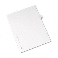 Avery Allstate-Style Legal Side Tab Divider, Title: R, Letter, White, 25/Pack AVE82180