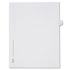 Avery Allstate-Style Legal Side Tab Divider, Title: S, Letter, White, 25/Pack AVE82181