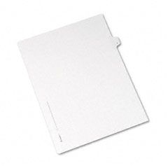 Avery Allstate-Style Legal Side Tab Divider, Title: T, Letter, White, 25/Pack AVE82182