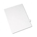 Avery Allstate-Style Legal Side Tab Divider, Title: U, Letter, White, 25/Pack AVE82183