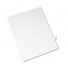 Avery Allstate-Style Legal Side Tab Divider, Title: U, Letter, White, 25/Pack AVE82183