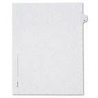Avery Allstate-Style Legal Side Tab Divider, Title: W, Letter, White, 25/Pack AVE82185