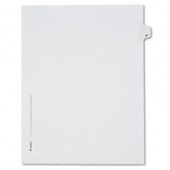 Avery Allstate-Style Legal Side Tab Divider, Title: W, Letter, White, 25/Pack AVE82185