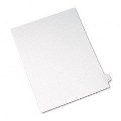 Avery Allstate-Style Legal Side Tab Divider, Title: Y, Letter, White, 25/Pack AVE82187