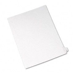 Avery Allstate-Style Legal Side Tab Divider, Title: Z, Letter, White, 25/Pack AVE82188