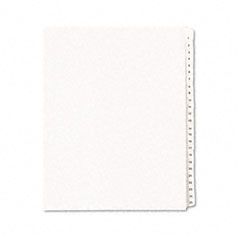 Avery Allstate-Style Legal Side Tab Dividers, 25-Tab, 1-25, Letter, White, 25/Set AVE01701
