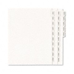 Avery Allstate-Style Legal Side Tab Dividers, 25-Tab, 1-25, Letter, White, 25/Set AVE82106