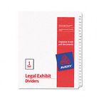 Avery Allstate-Style Legal Side Tab Dividers, 25-Tab, 101-125, Letter, White, 25/Set AVE01705