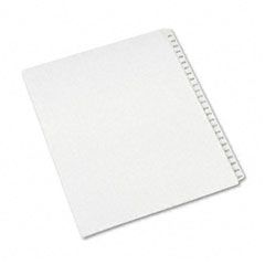 Avery Allstate-Style Legal Side Tab Dividers, 25-Tab, 201-225, Letter, White, 25/Set AVE82191