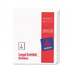 Avery Allstate-Style Legal Side Tab Dividers, 25-Tab, 51-75, Letter, White, 25/Set AVE01703