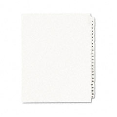 Avery Avery-Style Legal Side Tab Divider, Title: 1-25, Letter, White, 1 Set AVE01330